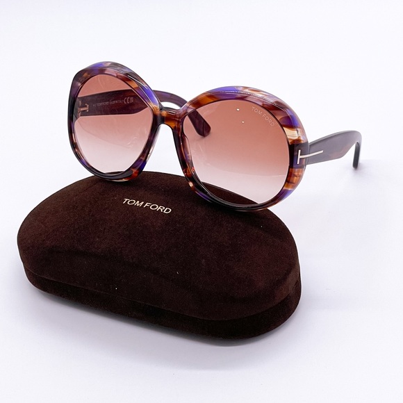 NEW TOM FORD ANNABELLE TF1010 55Z WOMEN OVERSIZED ROUND SUNGLASSES TOM FORD - Picture 3 of 13